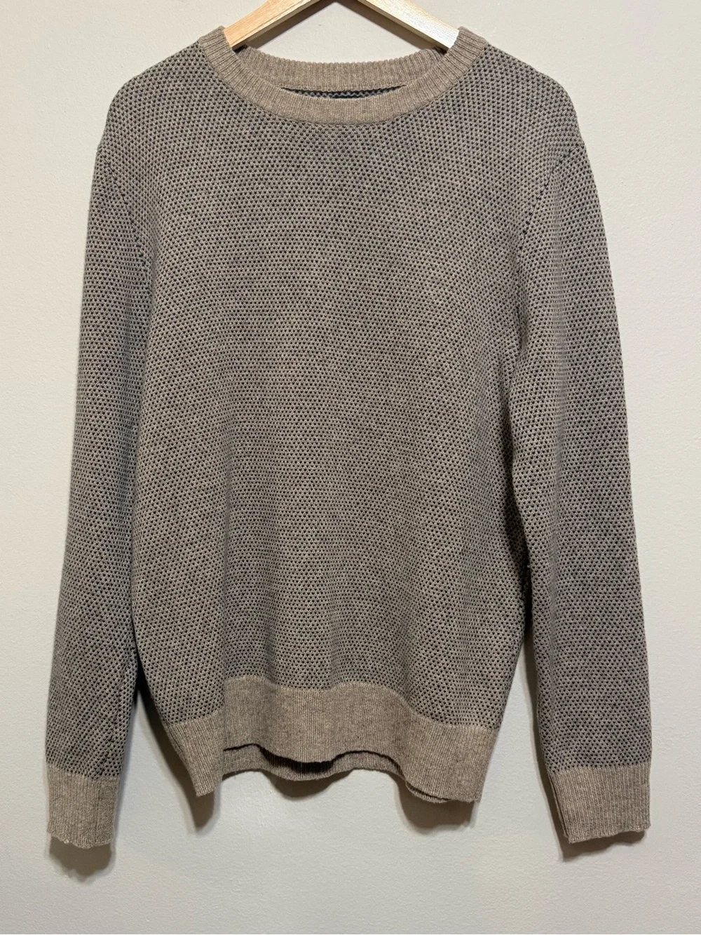 Men J. Crew Rugged merino wool-blend bird's-eye sweater Medium EUC